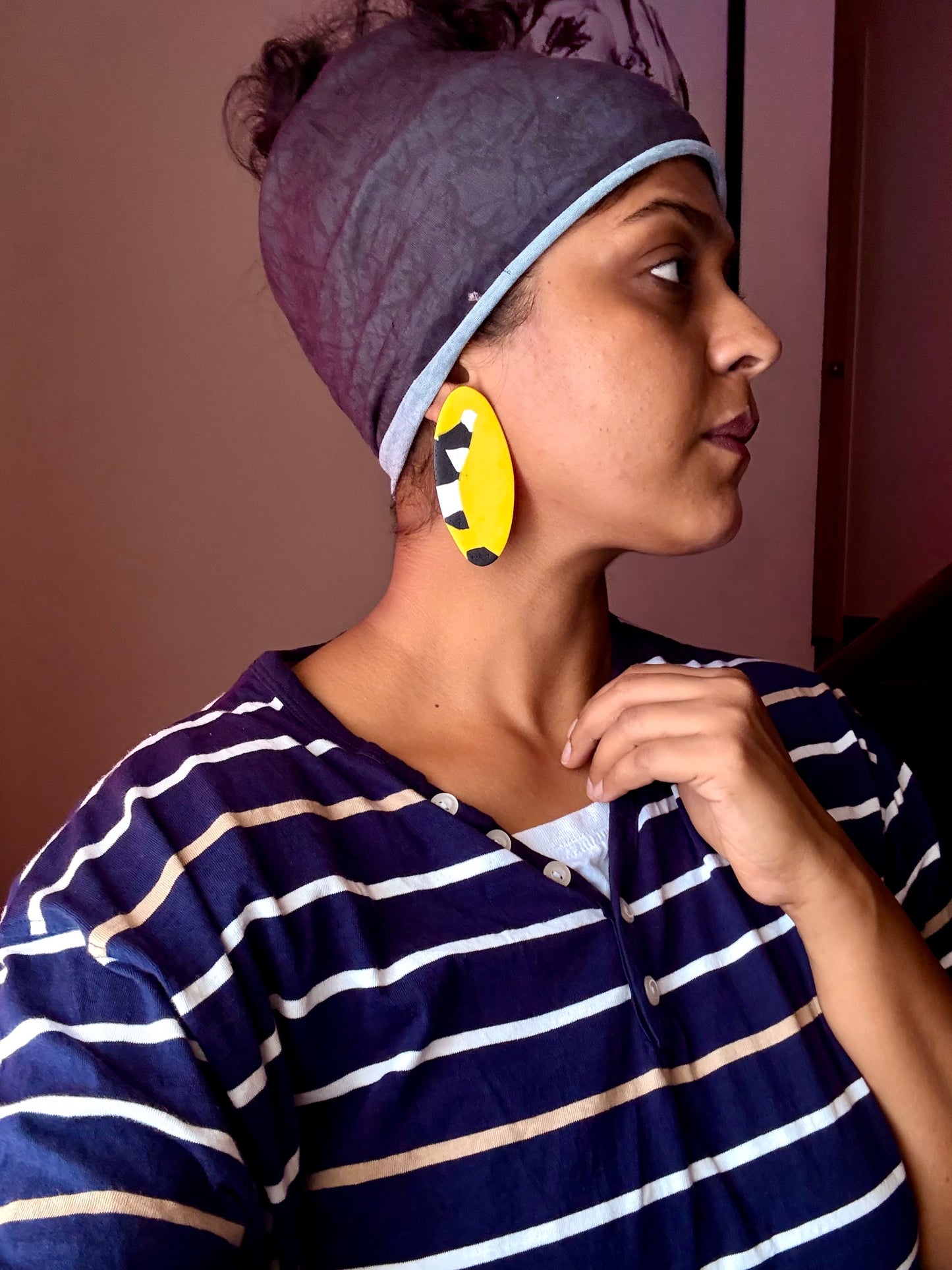 Contemporary Oval Studs