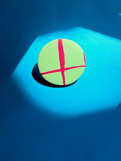 Abstract Circles, Mint & Fuchsia