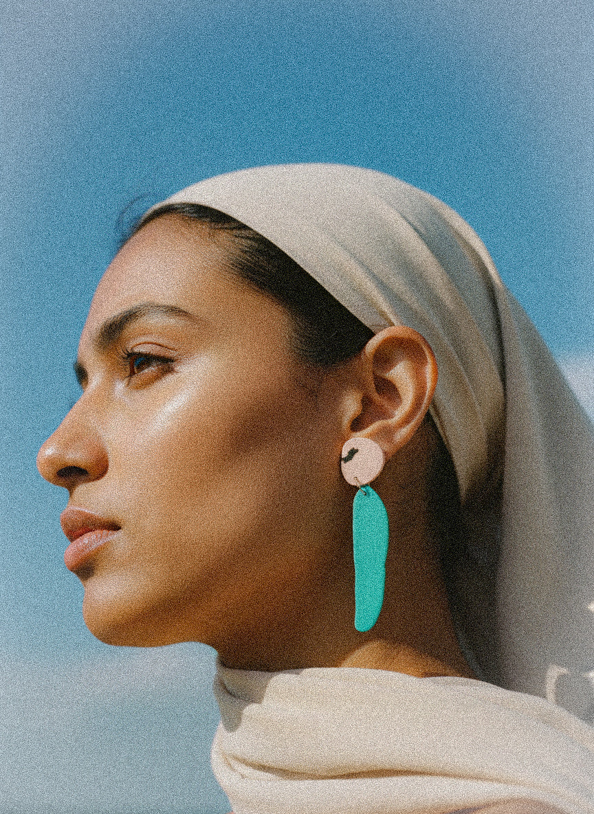 Fem Quads, French pink & Turquoise