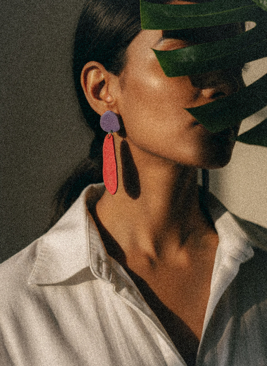 Fem Quads, Purple & Tomato Red