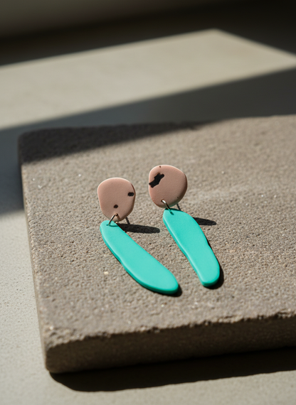 Fem Quads, French pink & Turquoise