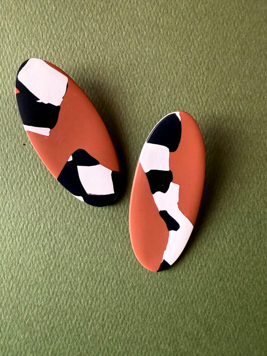 Contemporary Oval Studs