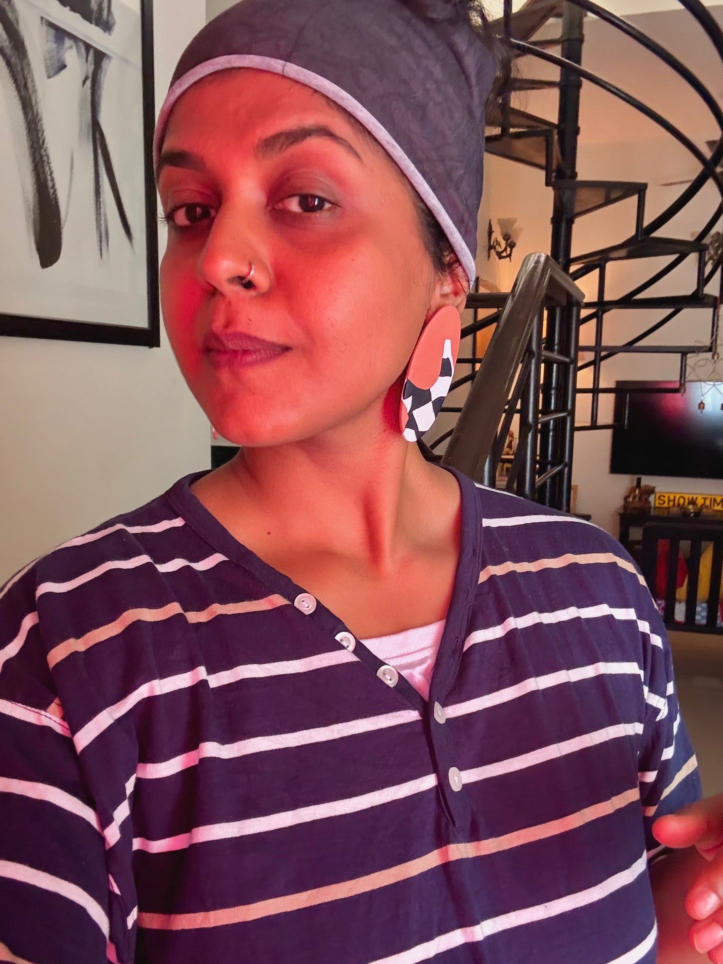 Contemporary Oval Studs