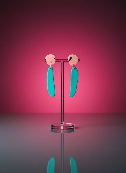 Fem Quads, French pink & Turquoise