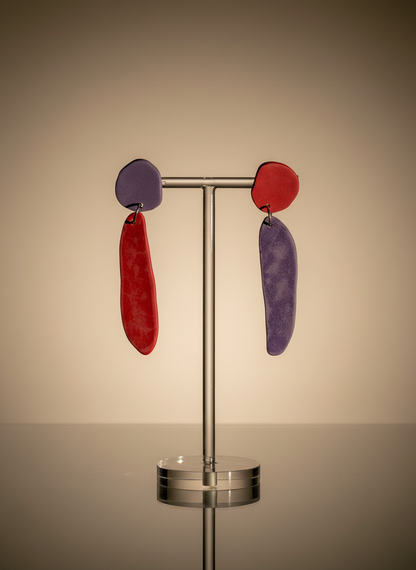 Fem Quads, Purple & Tomato Red