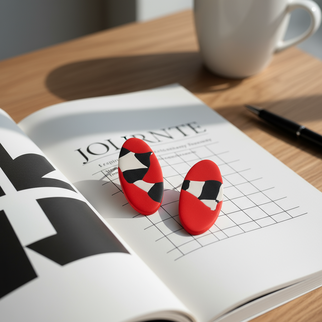 Contemporary Oval Studs