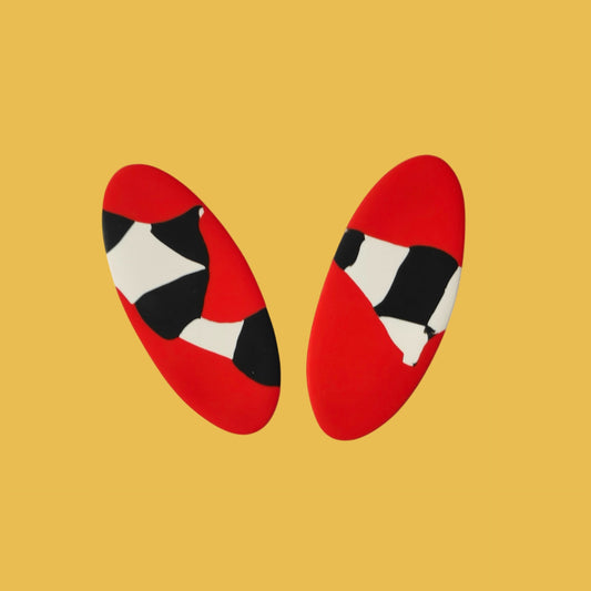 Contemporary Oval Studs